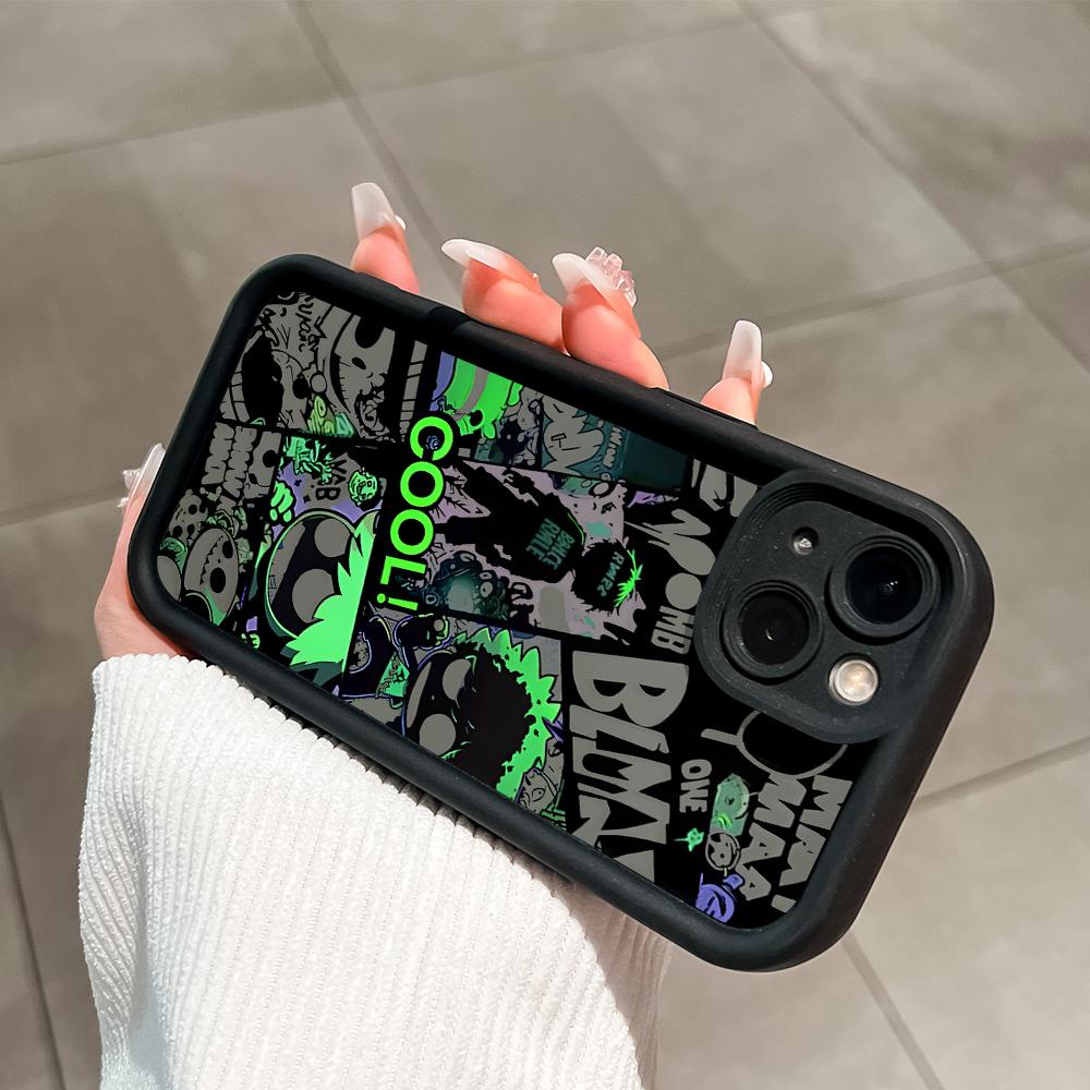 Model de imprimare cu scară pătrată din silicon moale Carcasă pentru telefon Acoperă completă Cameră cu protecție antișoc Carcasă din cauciuc pentru iPhone Infinix Tecno OnePlus