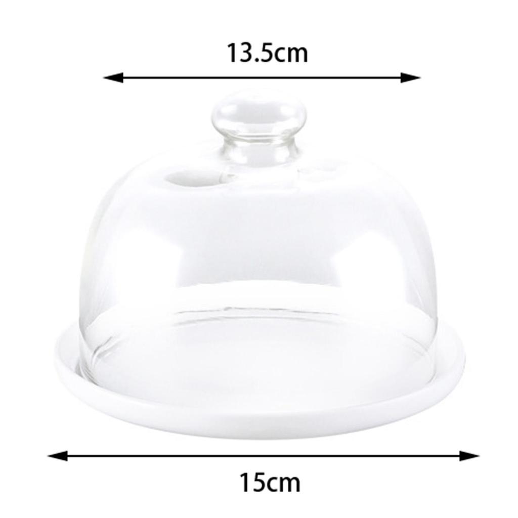 Cake Stand Cake Serving Tray with Dustproof Dome Lid Tableware Pizza Snack Dessert Display for Wedding Birthday Festive Party