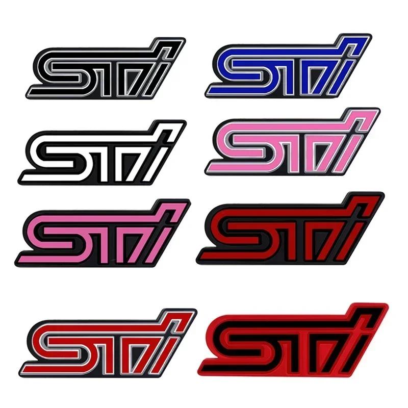 3D Metal STI Logo Emblem Car Front Grille Logo Badge Sticker Styling for Subaru Legacy Impreza XV BRZ Forester WRX Levorg Ascent bb1