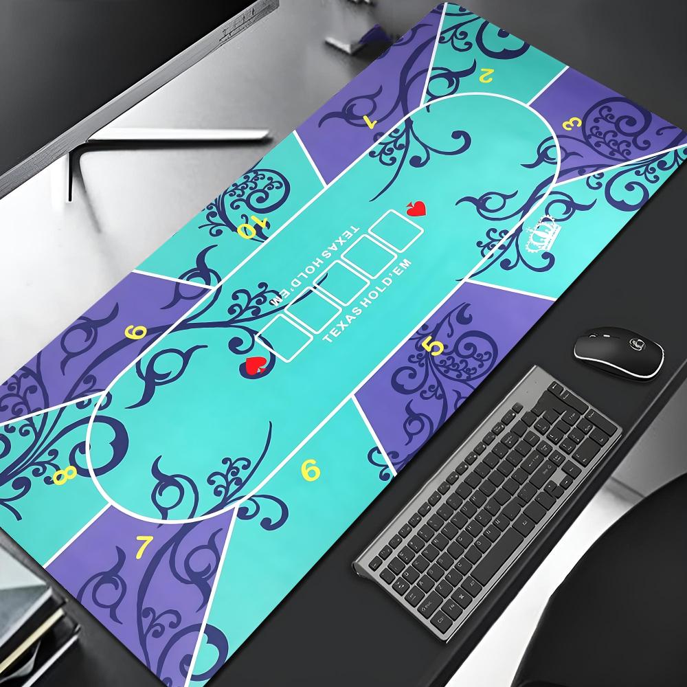 Texas Poker Mat Mouse Pad Edge Big Gaming Desk Decor Locking Computer Gamer Large Rubber Art Mousepad Laptop Desk Mat