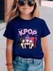 Kpop Cartoon Print Grafik Kinder T-Shirts Lustiges Geschenk für Fans Harajuku T-Shirts Sommer Oberteile Kurzarm Oberteile Kinderbekleidung