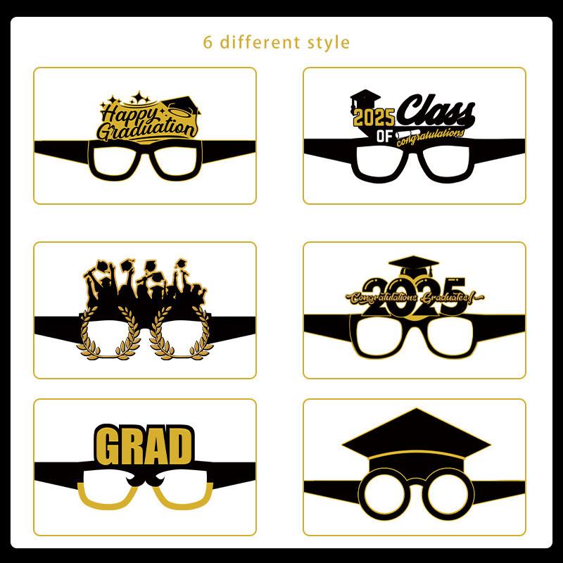 Theme Season Graduation Paper Glasses Event Decorations Photo Props Festive For