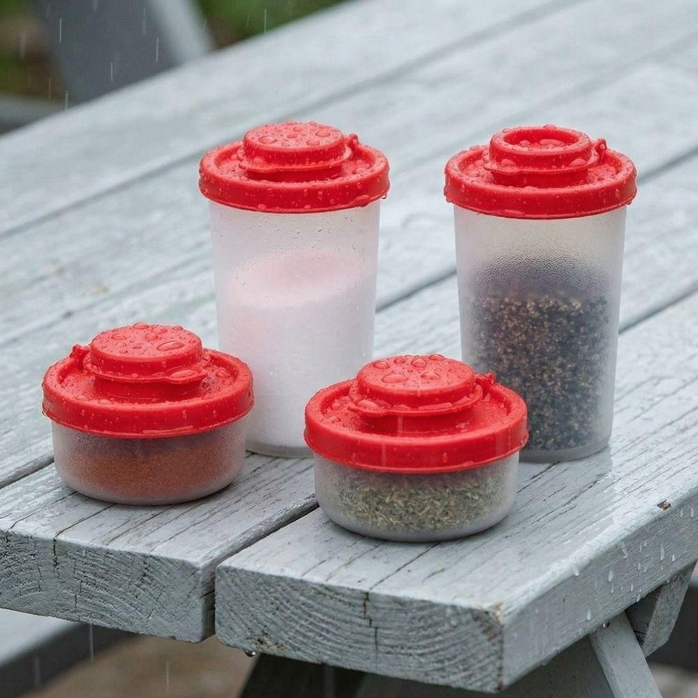 Leak-Proof Seasoning Jar Transparent Condiment Container Portable Salt and Sugar Bottle  Camping