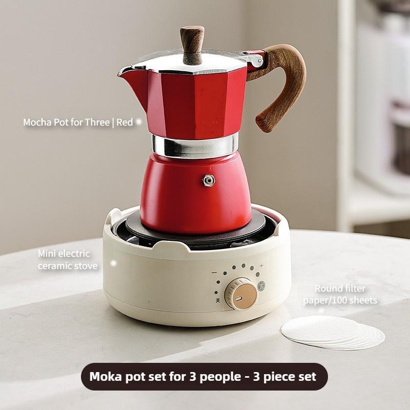 

High Pressure Extraction Coffee Mocha Pot Household Italian Espresso Hand Brewed Coffee Pot Outdoor Portable Coffee Utensil