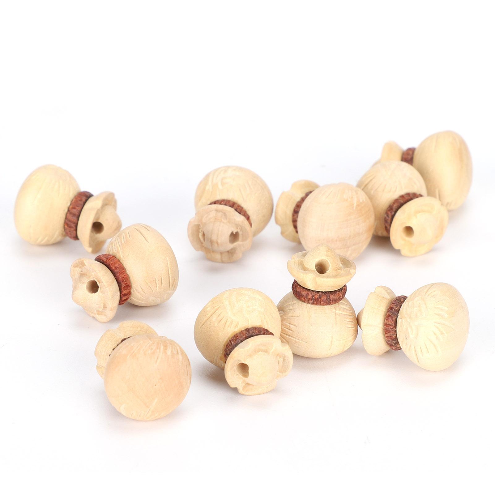 

10 шт. Аксессуары для резьбы по самшиту Мешок удачи Подвеска из самшита DIY Материалы для ручной работы