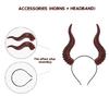 Gothic Style Adjustable Devil Horn Headbands Elegant Hair Accessory For Women Men Parties Weddings