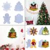 Snowflake Photo Frame Drop Glue Mold Diy Christmas Decor Snowflake Photo Frame Pendant Desktop Ornament Silicone Mold