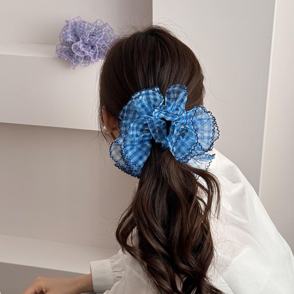 Large Big Korean Accessories Hair for Girls Women Ties Band Scrunchies Rubber Elastic Adults Vintage Popular Leading Fashion New