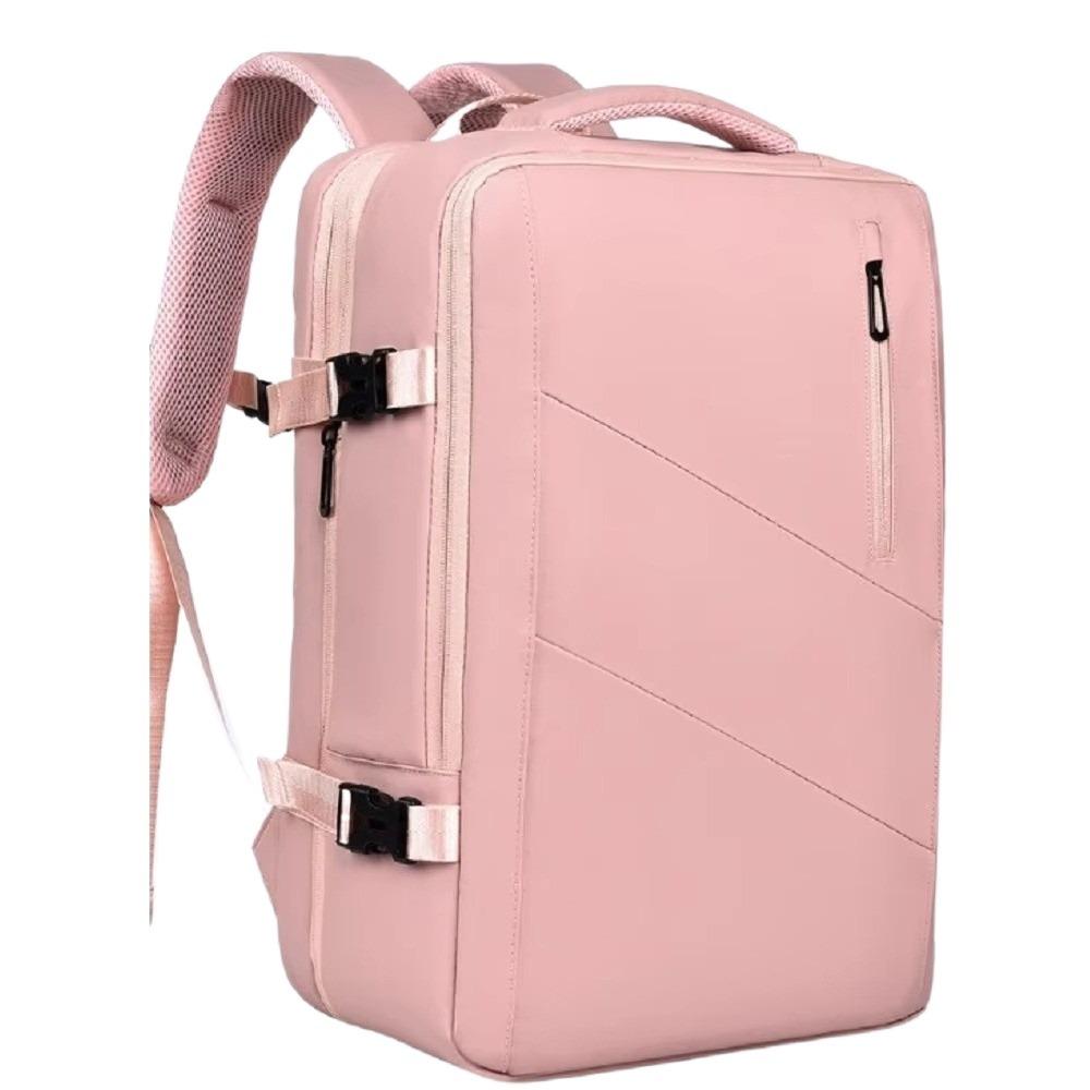 

Расширяемый бизнес-рюкзак для ноутбука с USB-портом, сумка для компьютера, мужские дорожные рюкзаки, для коротких поездок розовый