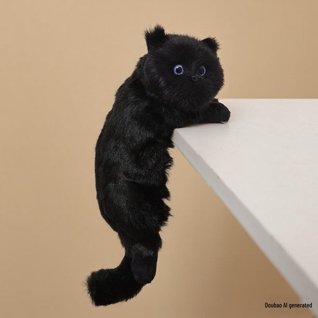 Realistic Hanging Cat Ornament for Home Decoration
