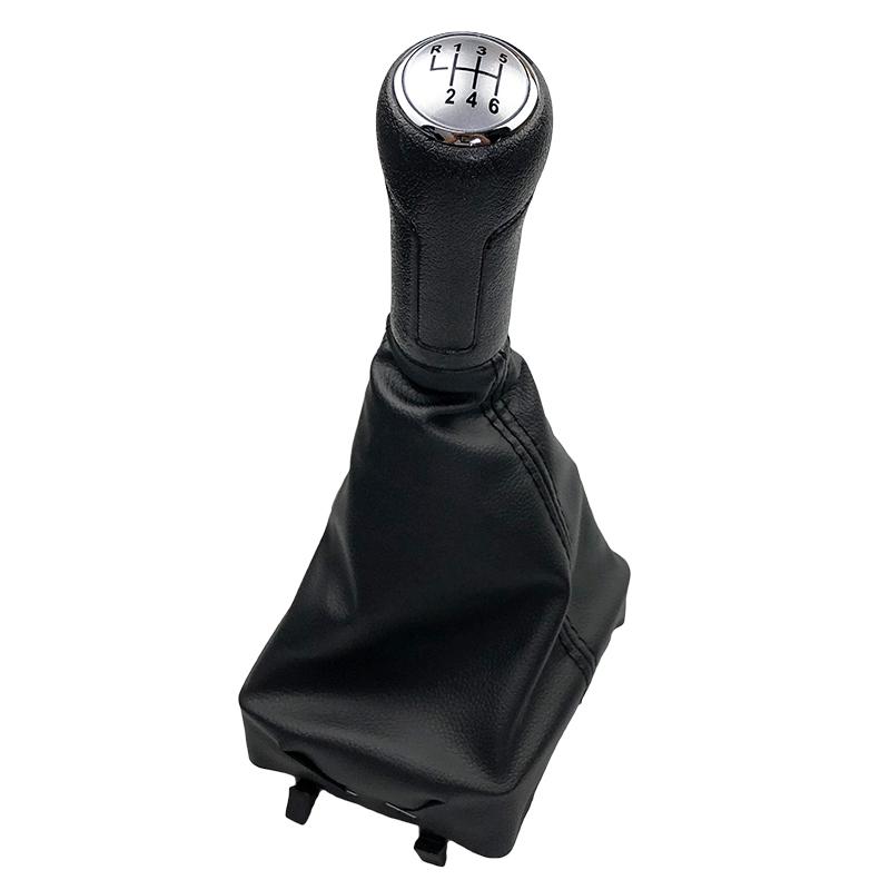 5/6 Speed Car Gear Shift Knob With Gaitor Boot Cover For Volkswagen VW Polo 9N 9N2 2002 2003 2004 2005 2006 2007 2008 2009
