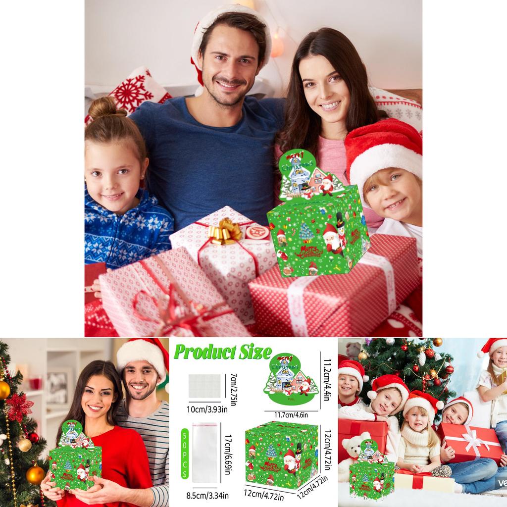 Christmas Themed Gift Box With Santa Design For Party Decor And Holiday Celebration