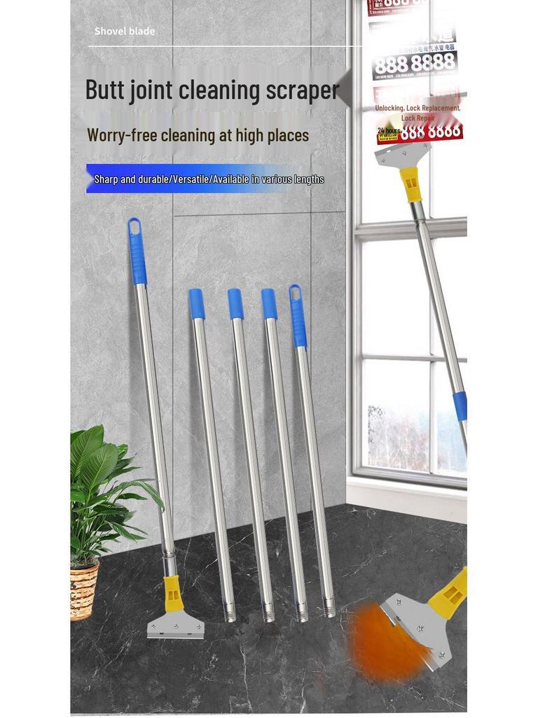 Telescopic Long Handle Heavy Duty Scraper for Grout and Glue Removal