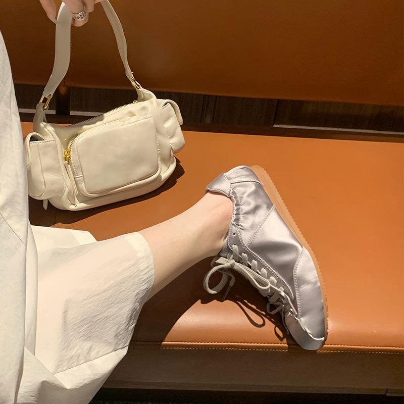 

Версия из овчины~ серебристый сатиновый круглый носок на шнуровке женские новые легкие и дышащие повседневные кроссовки 40 розовый