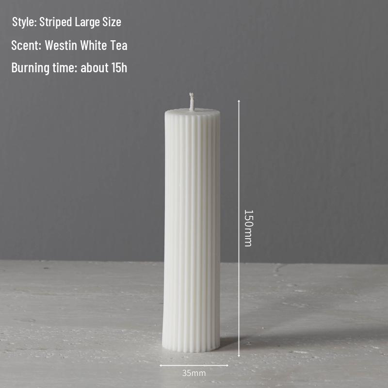 Smokeless White Retro Scented Candle for Weddings & Home Decor