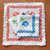 3Pcs 28x28cm 100% Cotton Flower Printed Children Hand Face Wipes Handkerchiefs Kindergarten Square Scarves