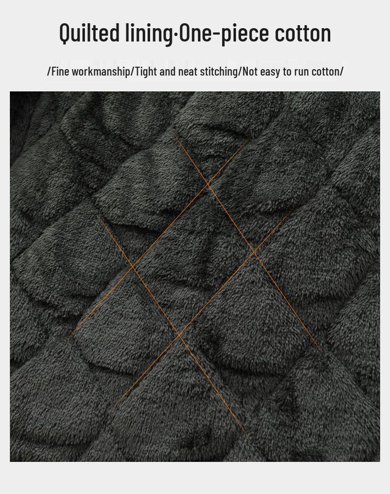 Men's Extra Long Winter Coat - Army Green, Waterproof, Windproof, Thickened Cotton with Removable Velvet Lining, Coldproof for Northeast Winters.