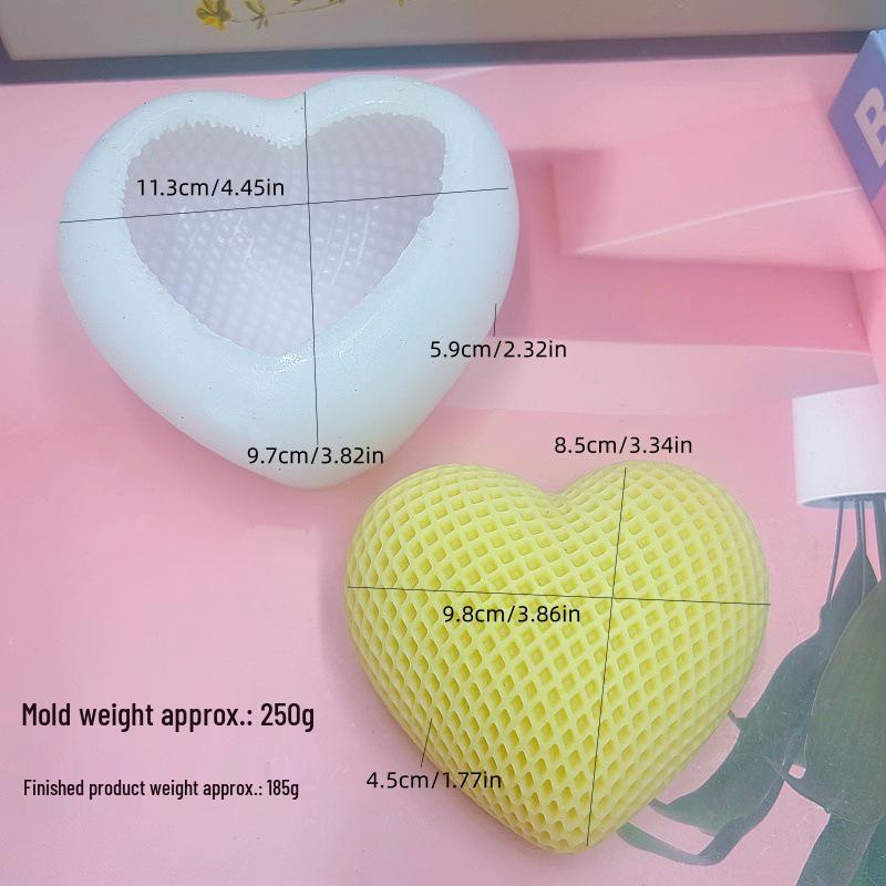 Heart-Shaped Aromatherapy Candle & Mousse Cake Silicone Mold