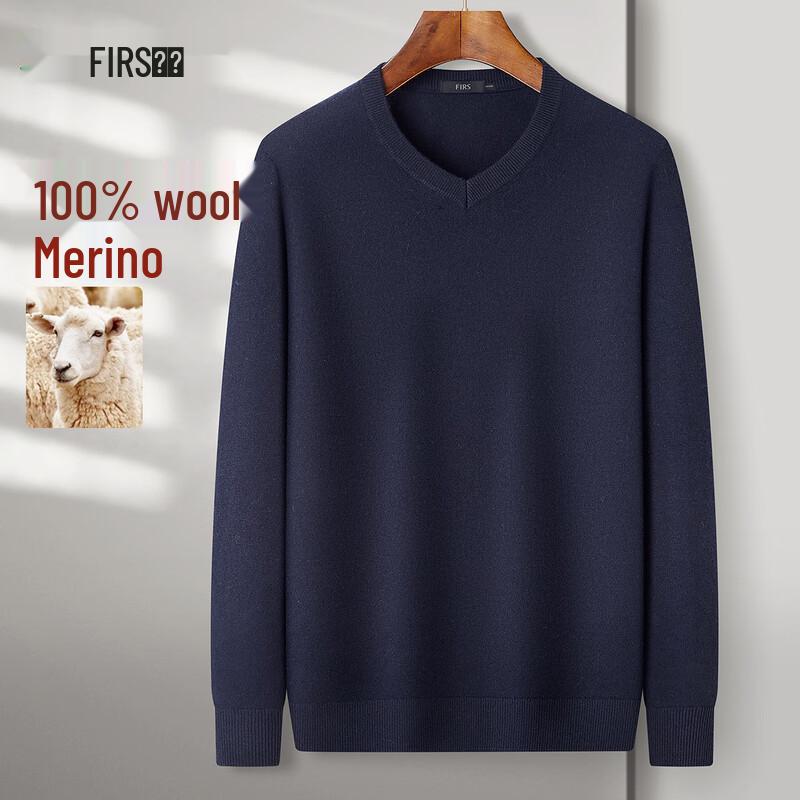 

Shanshan Men s V-Neck 100% Lamb Wool Business Casual Sweater XL