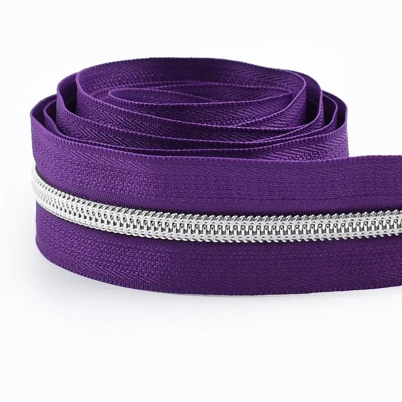 Meetee 1-10M 5# Nylon Zippers for Bag Shoes Garment Plasic Roll Zipper By The Meter Decor Zips Repair Kit DIY Sewing Accessories