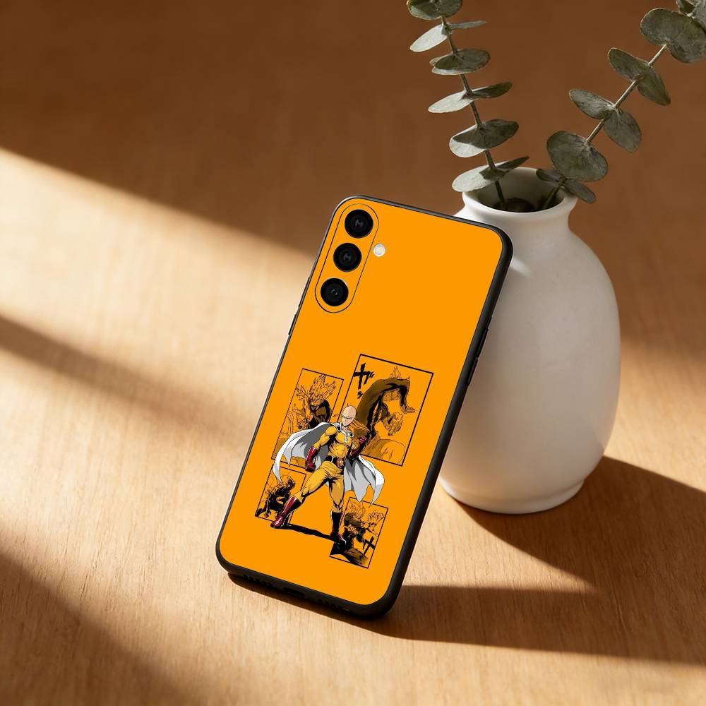 Anime O-One P-Punch Man Phone Case For Samsung Galaxy A91,80,73,72 ,71,53,52,32 ,31,22,21s,20,Soft Black Case