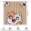 Cute Cartoon Cat Shower Curtain Waterproof and Machine Washable Home Decor 180x180cm