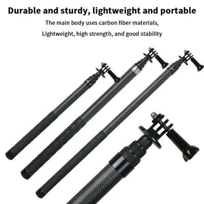1Pieces Carbon Fiber Selfie Stick Camera Extension Ultra Long Invisible Extension Stick Selfie Stick Camera Accessories