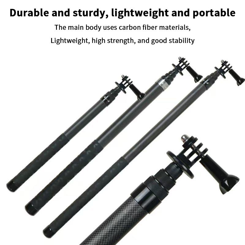 Carbon Fiber Selfie Stick Camera Extension Ultra Long Invisible Extension Stick Selfie Stick