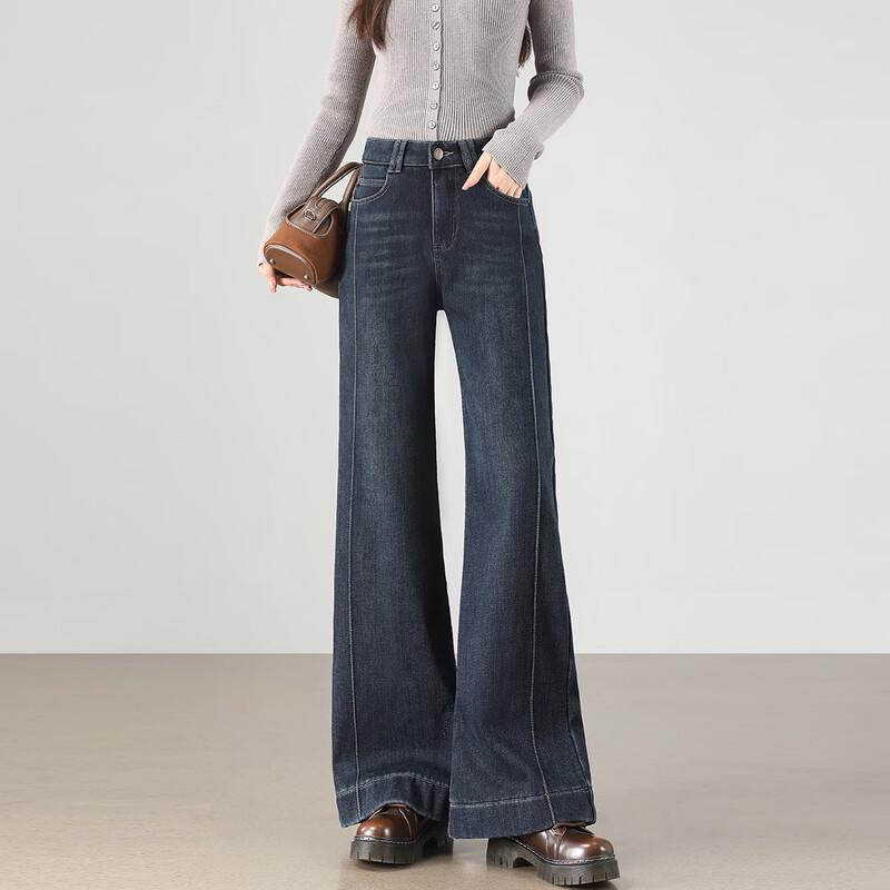 TERRE BLEUE Women s High-Waist Micro-Flare Jeans L