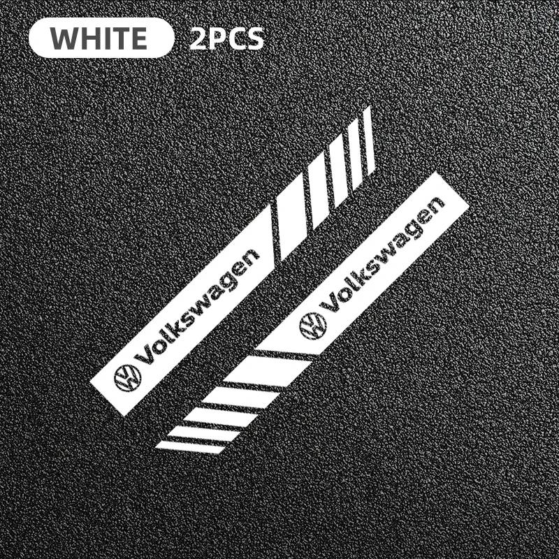 

For Volkswagen VW 2PCS Car Stickers Rear View Mirror Side Stripe For Volkswagen GTI R-Line R Polo Golf T5 Passat Magotan CC Sant белый