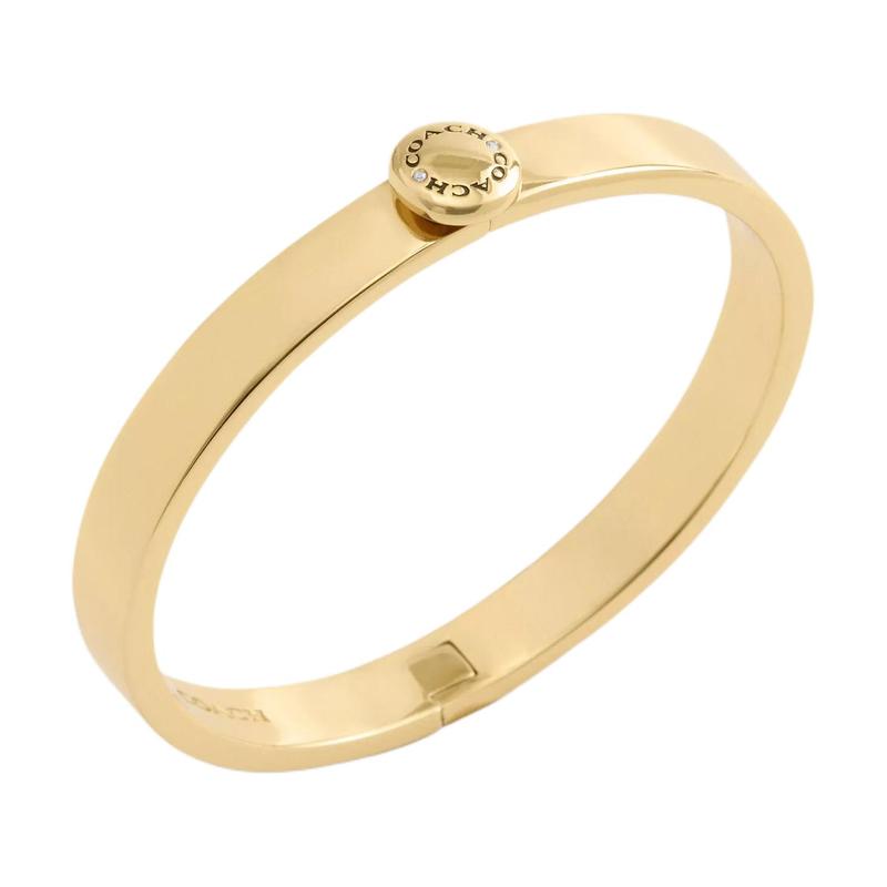 COACH Rivet hinge brass plated bracelet women s gold