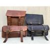 Motorcycle Saddle Side Bag Real Vintage Leather Left Right Front Back Tool Pouch