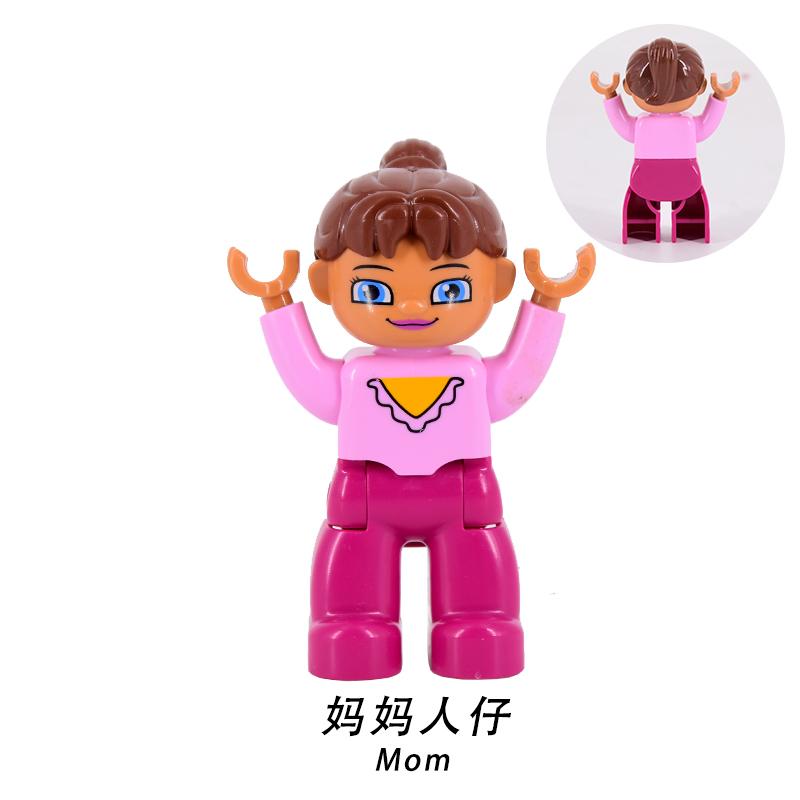 Figure Singole Pompieri Bambino Ladro Poliziotto Mamma Taglia Grande figure familiari Mattoncini mattoni Giocattoli per Bambini regali