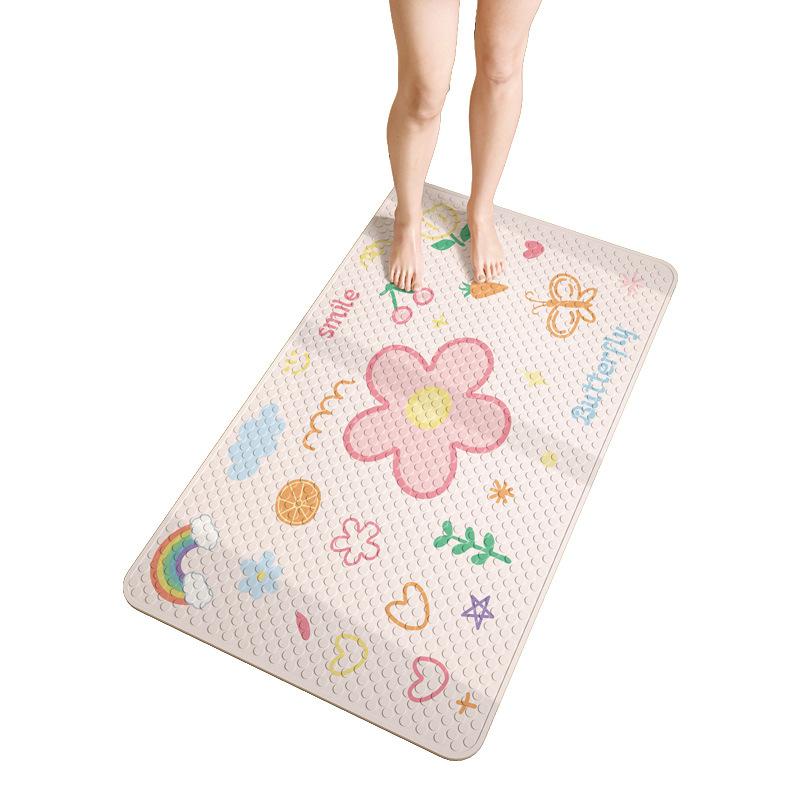 Bathroom Non-Slip Floor Mat, Toilet, Children'S Toilet, Bath, Anti-Drop Foot Mat, Shower Room, Suction Cup Mat, Square Mat.