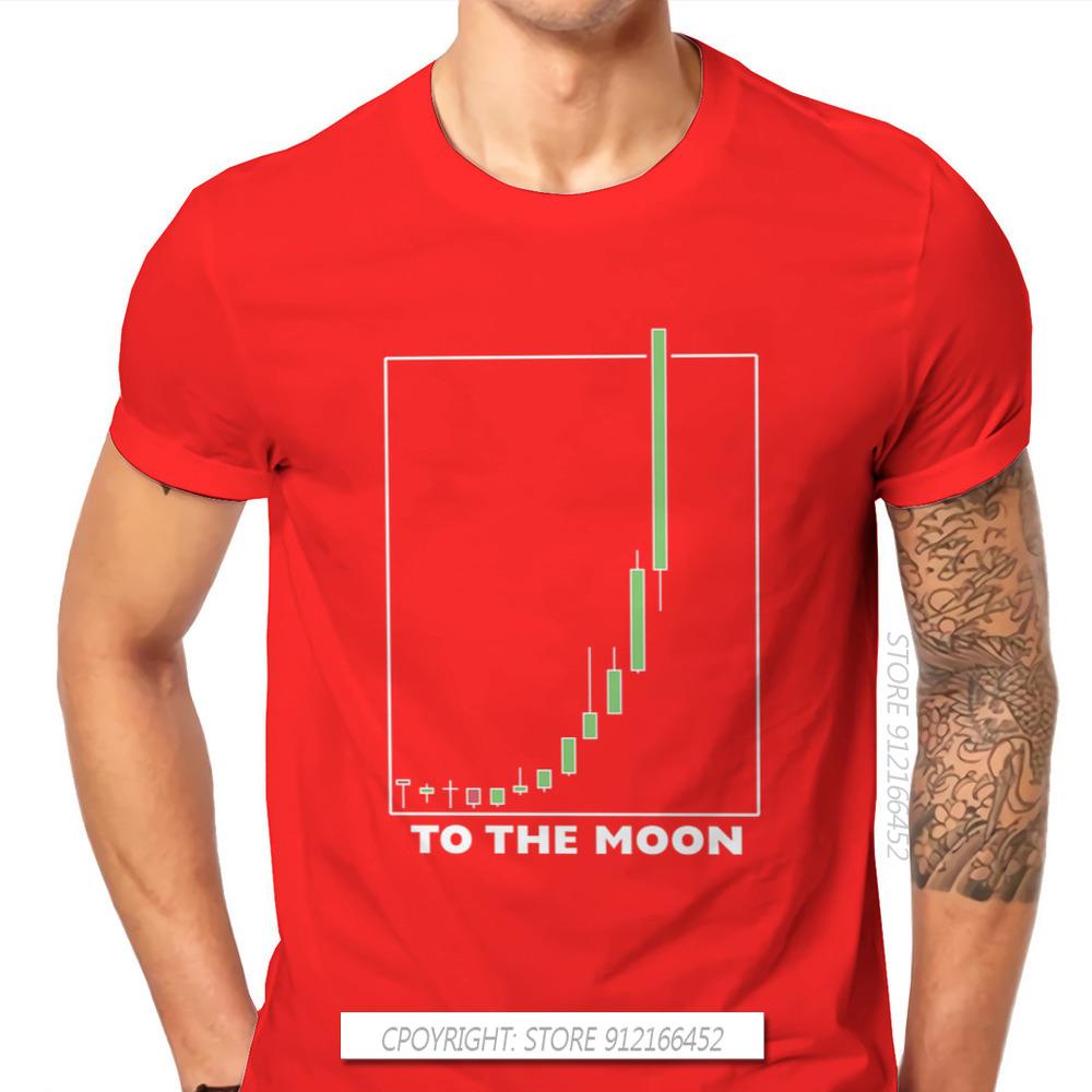 To The Moon Classic Wallstreetbets Stock Option Trading T Shirt Classic Graphic Big Size TShirt Big Sales Men
