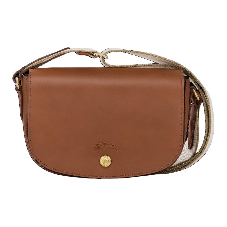 

Longchamp Épure Embossed Logo Snap Closure Leather Shoulder Bag Small Women shoulder bag Cognac 10253HFY504 Basic Set (Bag+Dust Bag)