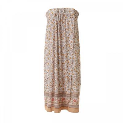 Floral Border Print Golf Gown Vgn7027l