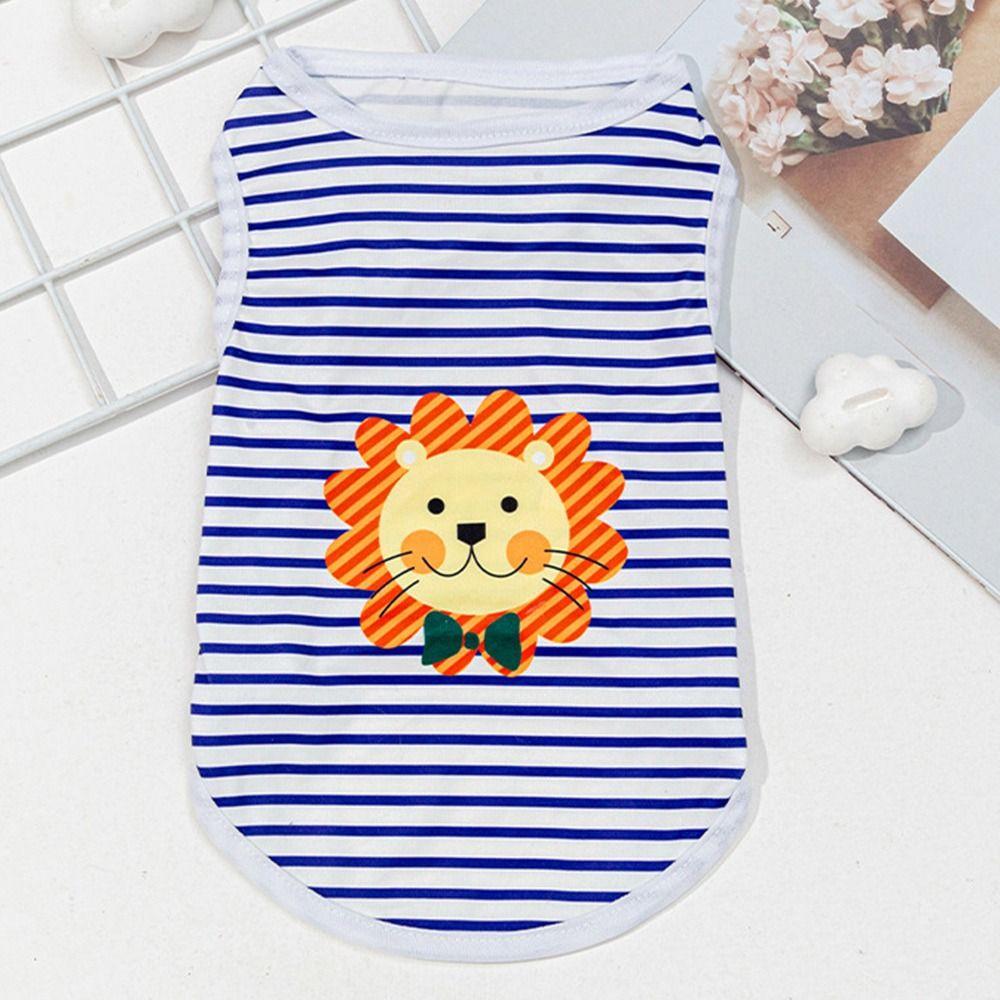 Cartoon Dog Clothes Soft Small Dogs Pullovers Cute Kitten T-shirts  for Small Medium Dog