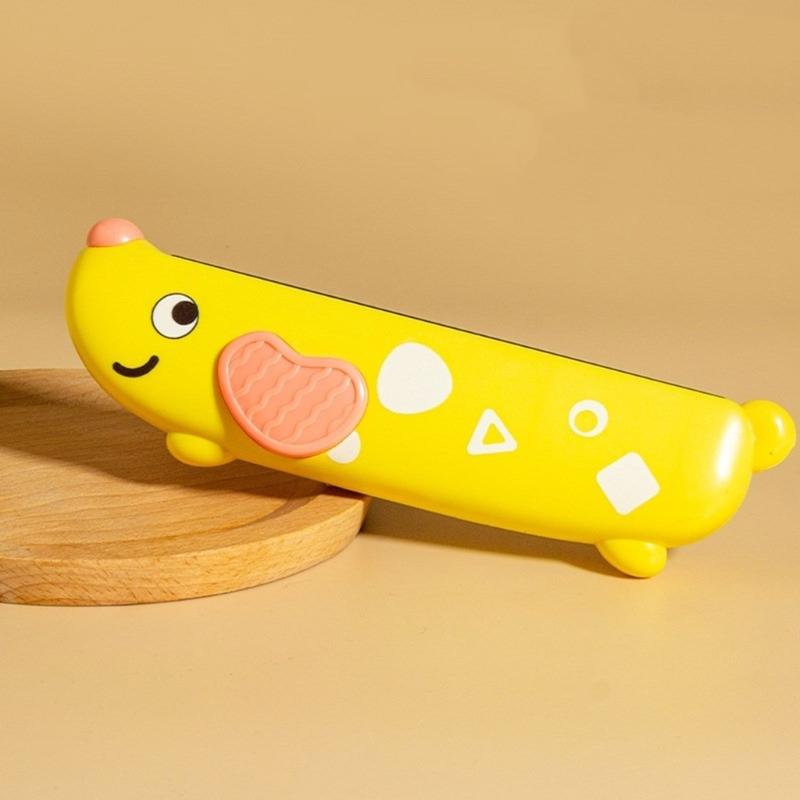 Washable 16 Hole Harmonica Toy For Children Musical Educational Toy With Cartoon Design Enhances Breath Control Skill