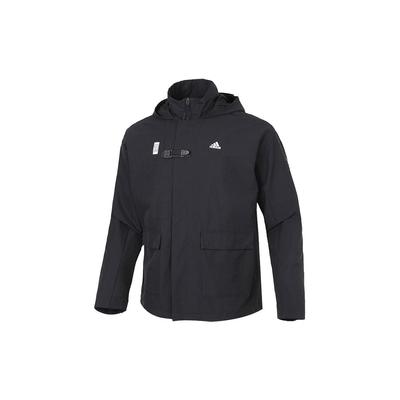 Warm Casual Sports Hooded Jacket Men Outerwear Black GU1747