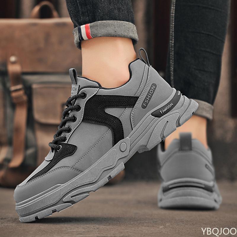 Men's Sports Shoes  Spring New Anti Slip Thick Soled Low Top Trendy Hiking Leisure Sports Shoes  Para Hombre Sneakers