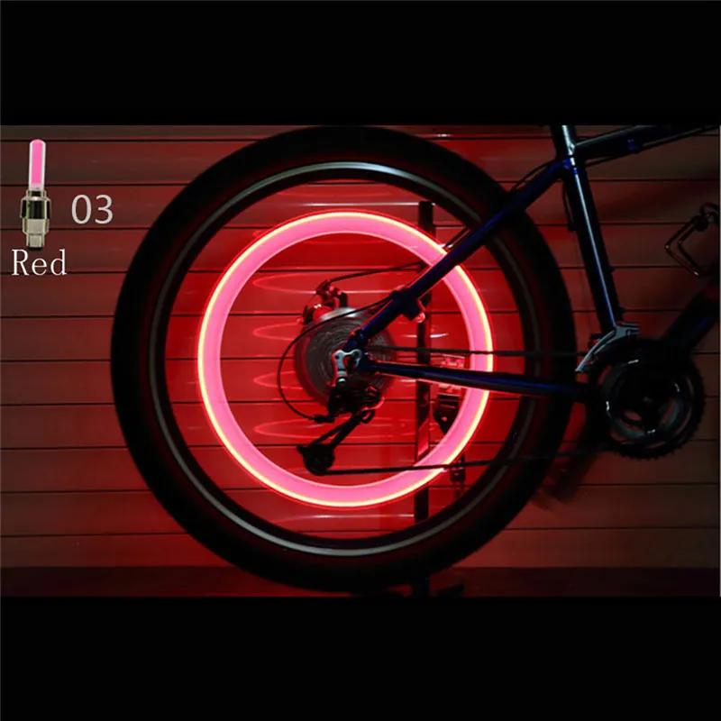 2/4Pcs Neon Motorcycle Tire Lights Bike LED Light Tire Valve Cap Flashlight Wheel Spoke Lightweight Car Motorcycle Accessories