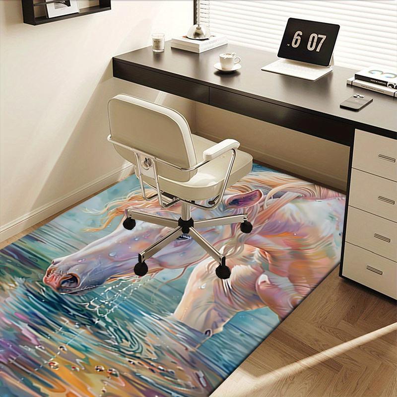 Unicorn Chair Mat: Office Carpet for Home Decor, Large Rug for Sofa, Desk Mat Gift, Suitable for Bedroom, Living Room & All Rooms
