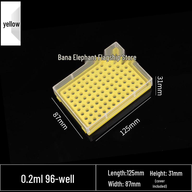 Customizable Multi-Color 8-Tube PCR Strip Rack with Logo Printing, Fits 0.2ml 96-Well Tubes
