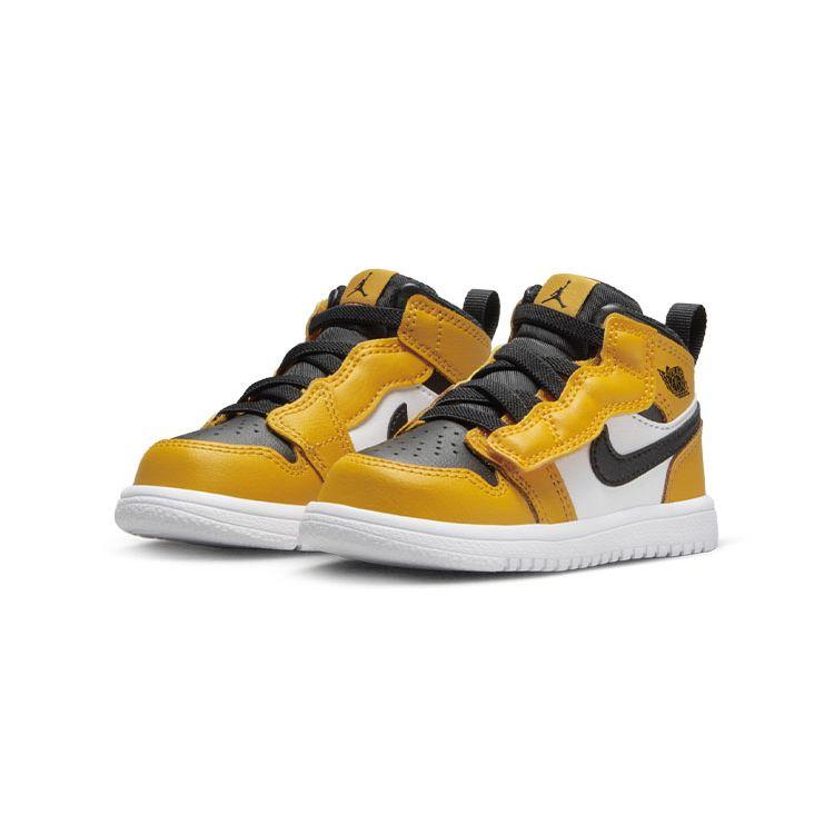 Air Jordan 1 Mid ALT TD Taxi Baby Sneakers Yellow Black White AR6352-701
