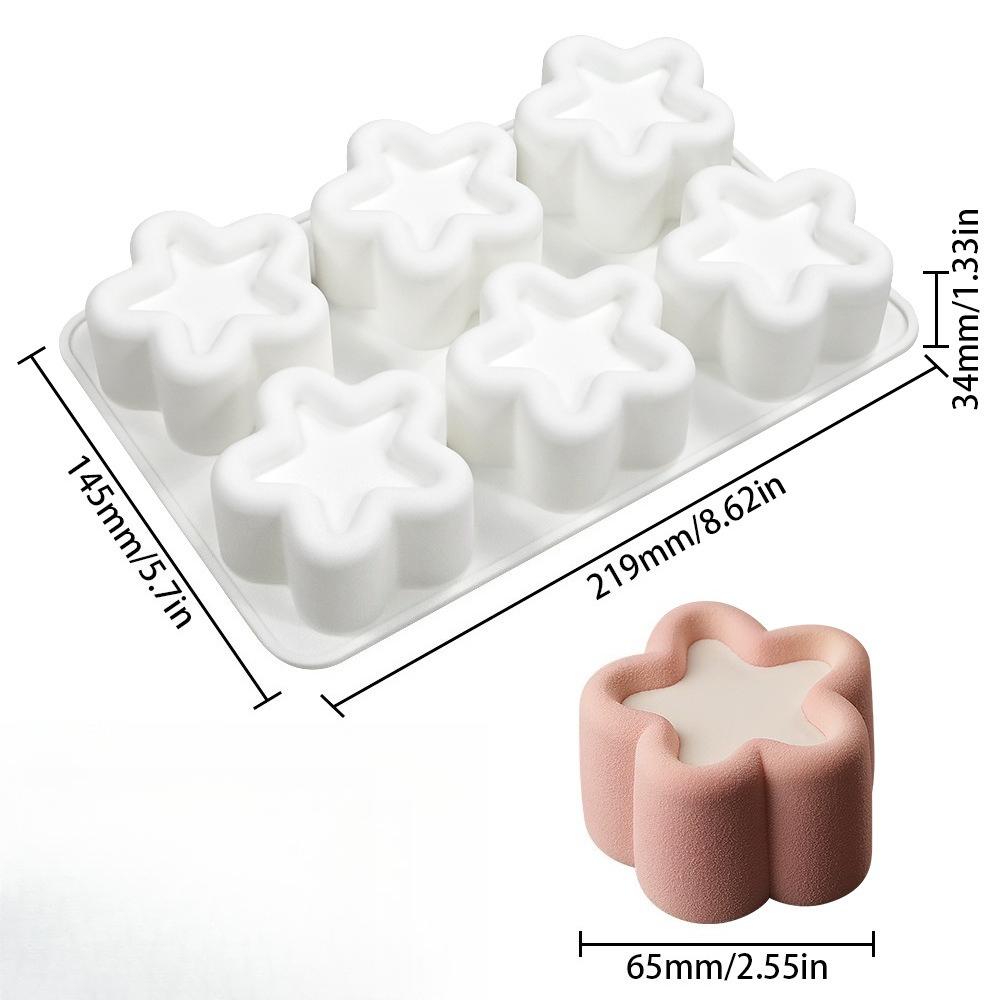 Silikonowa Forma na 1/6 Komórki, Wielokomorowa do Pieczenia Ciasta, Musu, Mydła, Świecy, Rękodzieła, Narzędzia i Akcesoria Kuchenne do Pieczenia