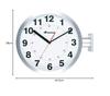 Dulton Double-Face Wall Clock, Silver, Double-Sided Wall Clock, 380mm High, 445mm Wide, 130mm Deep, S82429SV