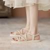 Internet celebrity sandals female 2025 spring and summer new daily leisure fairy style versatile flat beach roman sandals