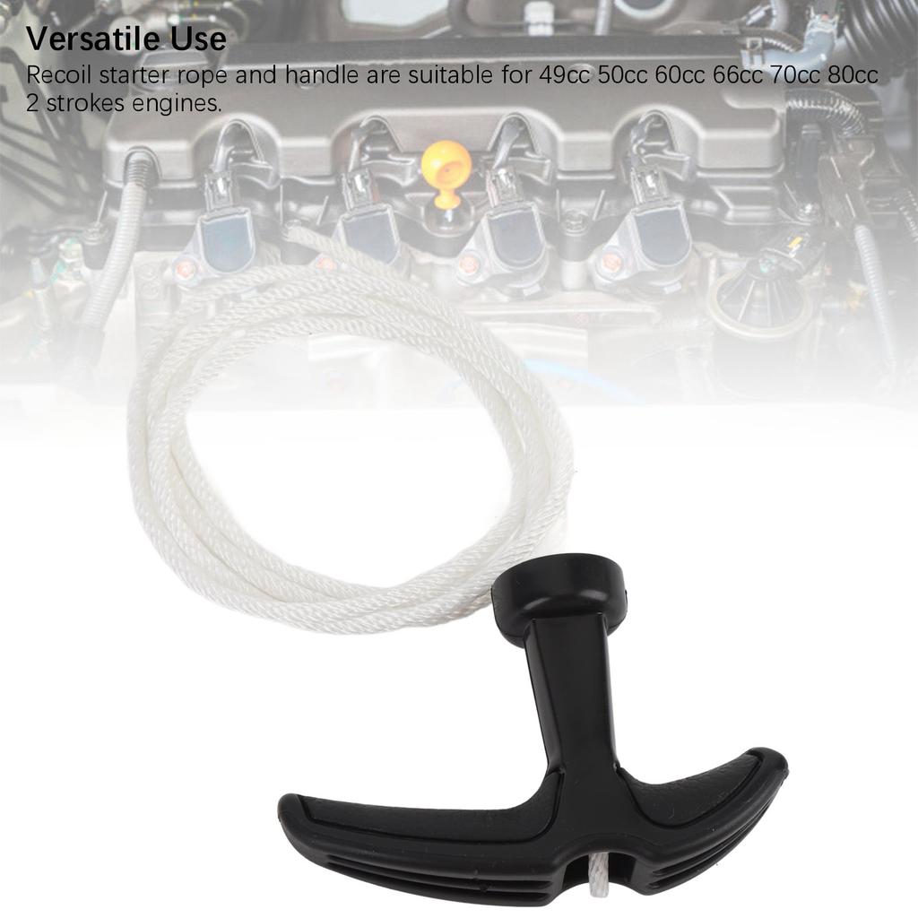 Recoil Starter Rope and Starter Handle High Strength 970mm Pull Start Rope For 49cc 50cc 60cc 66cc 70cc 80cc 2 Stroke