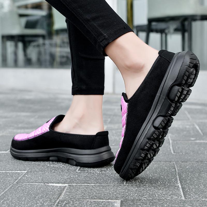 Men/Women's Understand Indoor and Outdoor Short Cotton Shoes Driving Fashion Casual Lazy Shoes Elderly Cotton Shoes